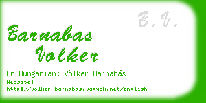 barnabas volker business card