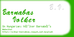 barnabas volker business card